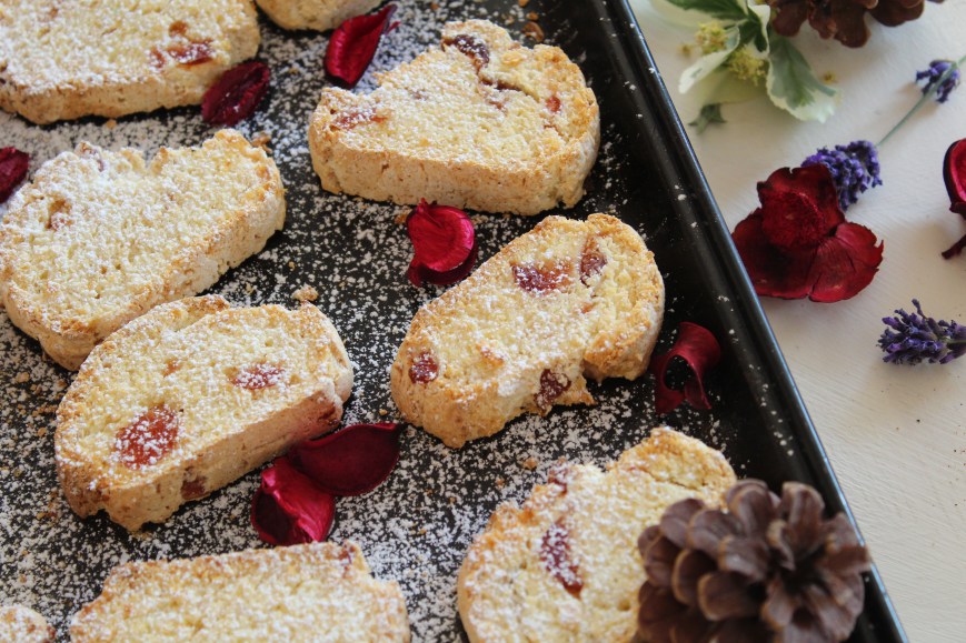 Cherry & Coconut Biscotti